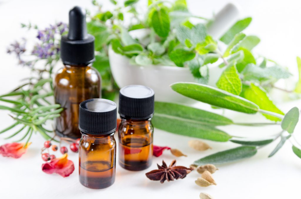 alternative therapy with herbs and essential oils